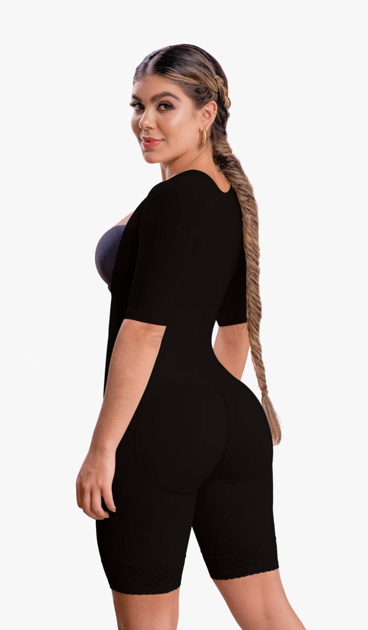 Full Body Mid thigh Shapewear with arm compression