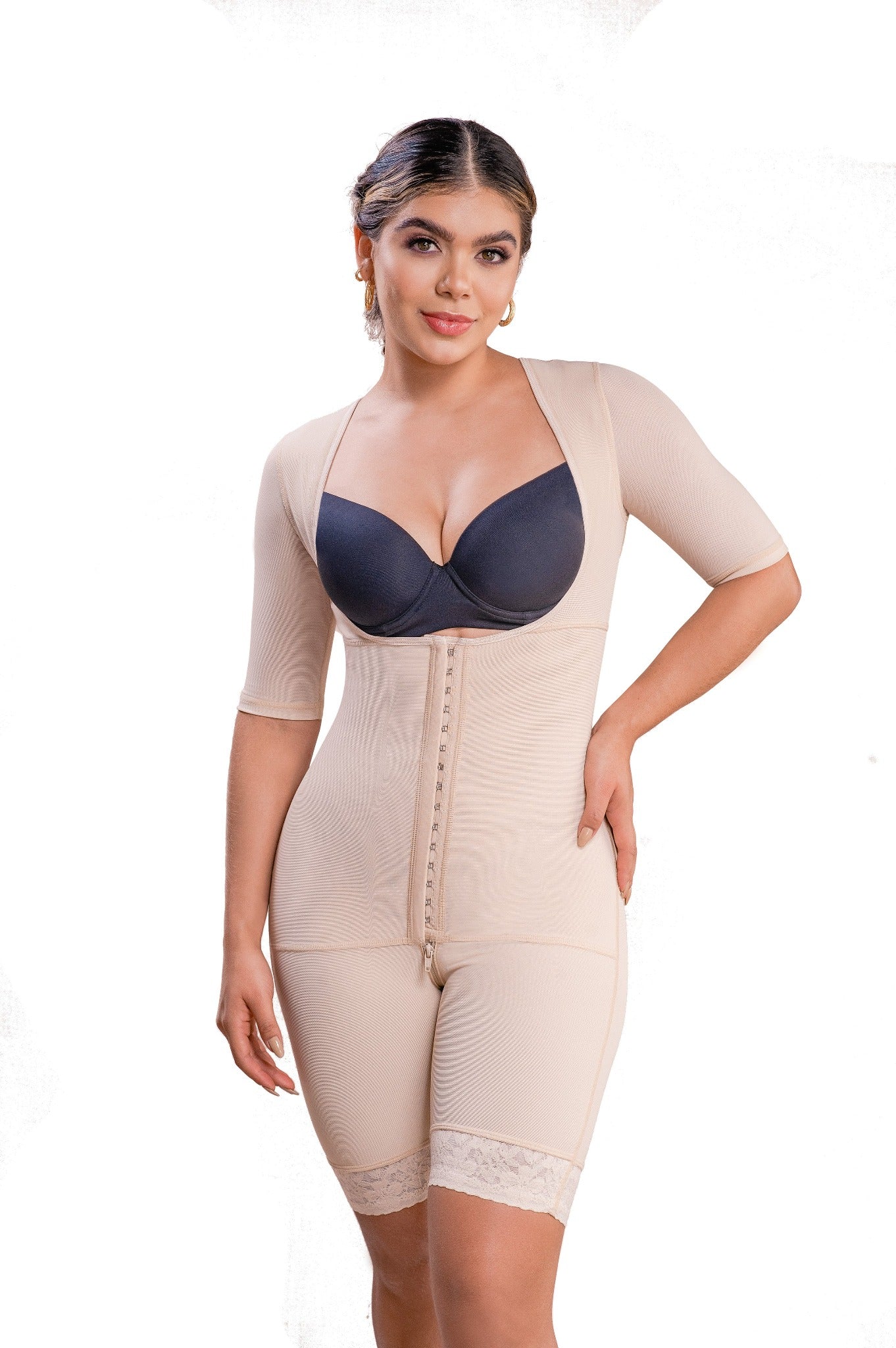 Vedette Full Body Mid thigh Shapewear with arm compression
