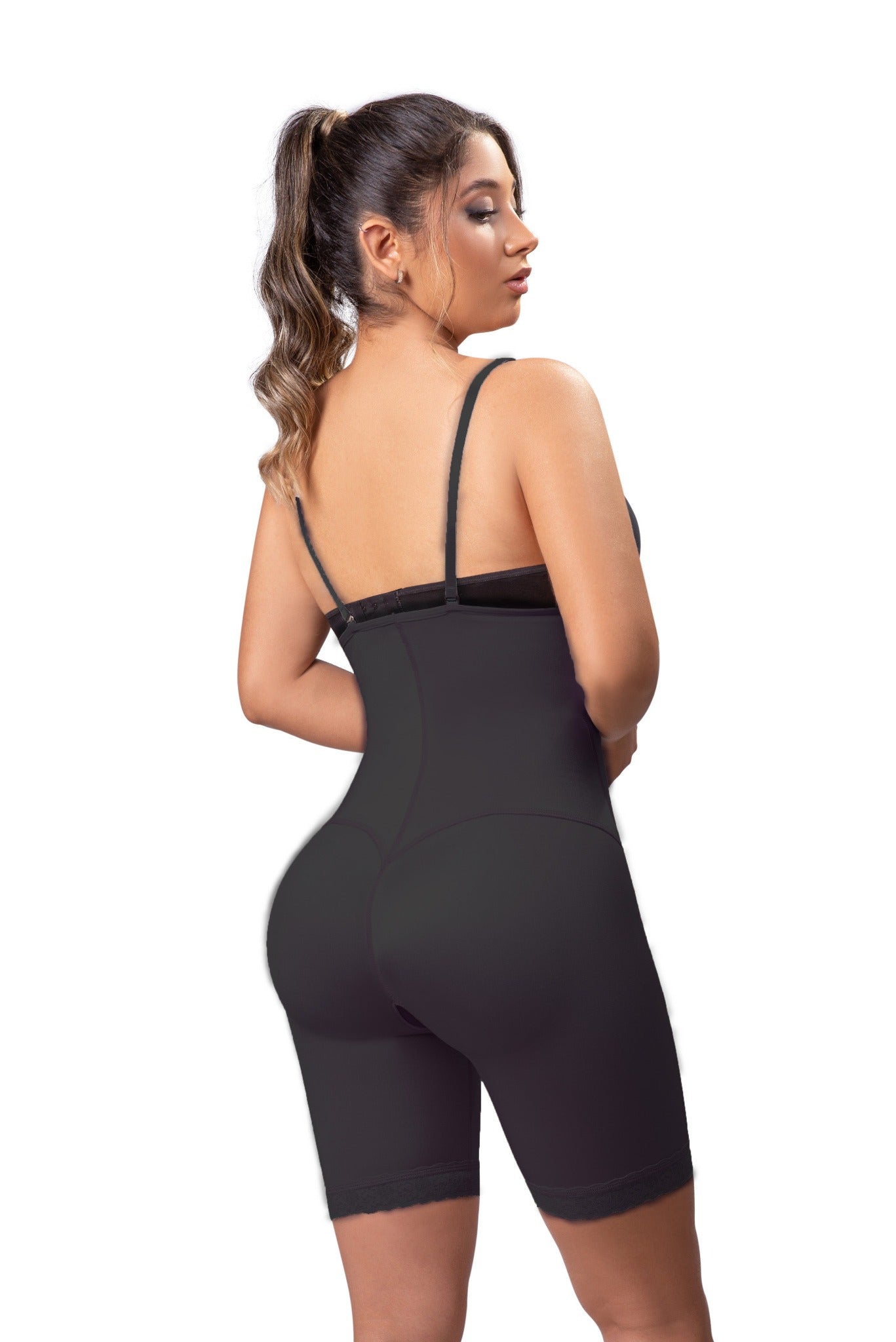 Vedette Open Bust Mid-thigh Body Shapewear w/ Flat Front – Vedette Store