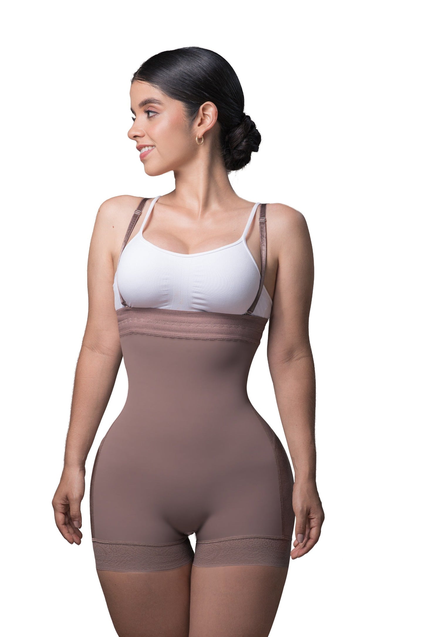 Open-Bust Strapless Short Body Shapewear