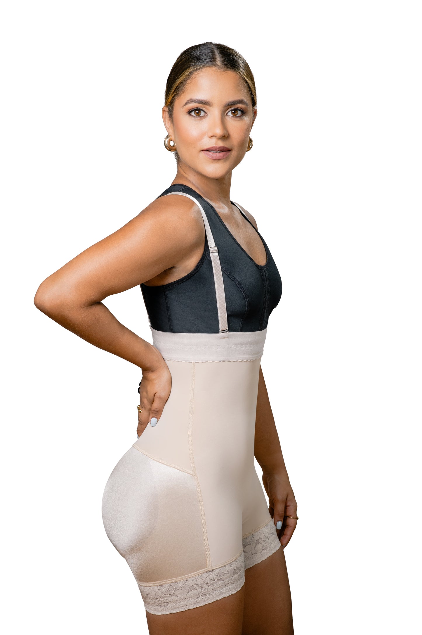 Open-Bust Strapless Short Body Shapewear