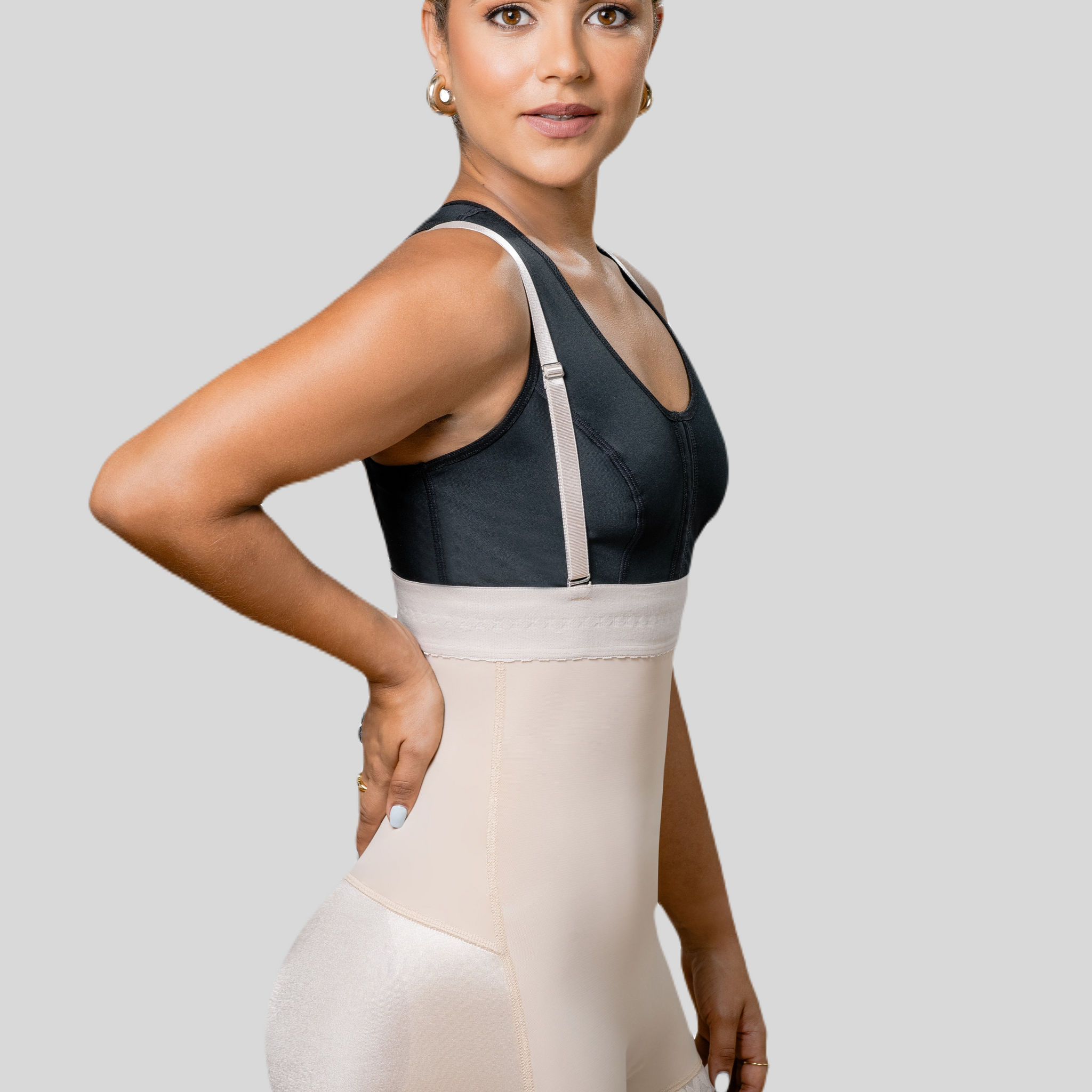 Open-Bust Strapless Short Body Shapewear