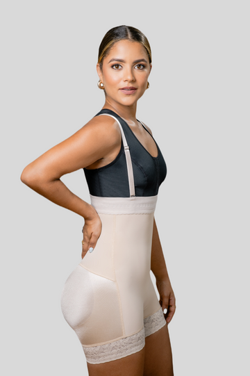 Open-Bust Strapless Short Body Shapewear