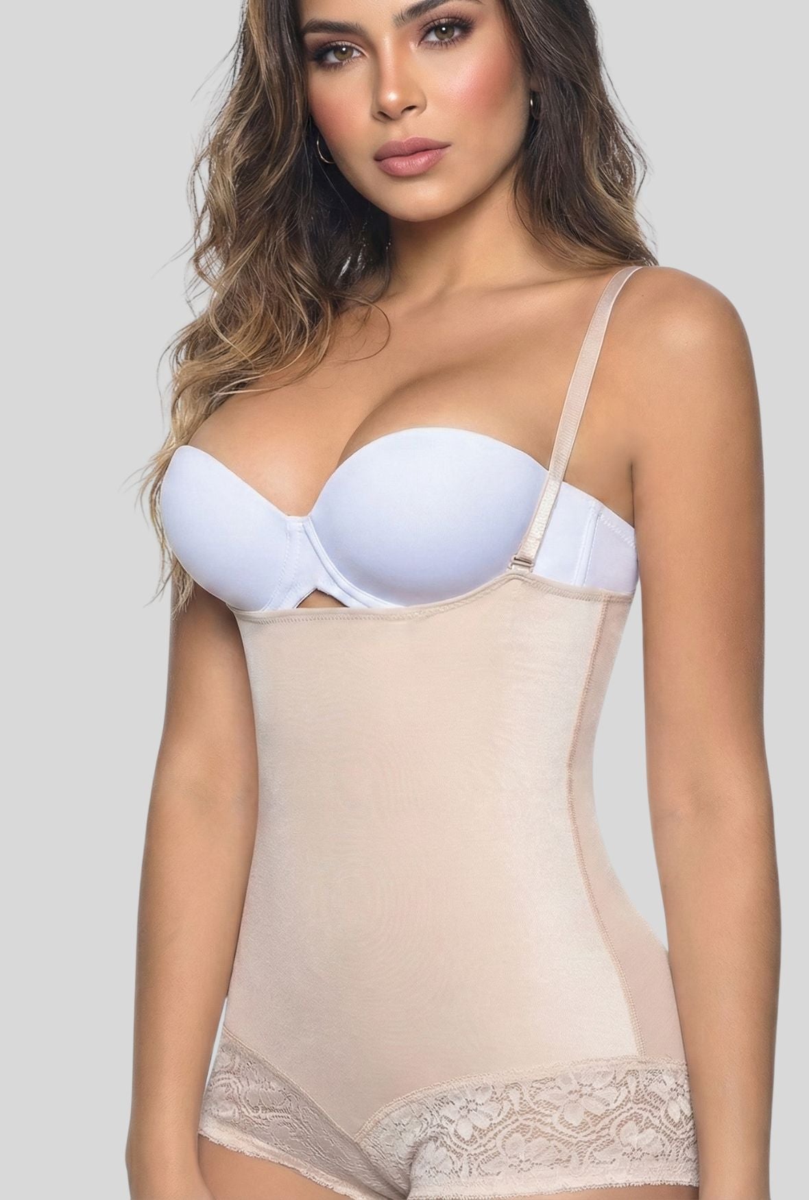 Strapless Shapewear Body w/ Lace Trim